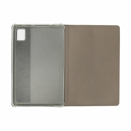 N-ONE NPad Plus 10.4 Inch Tablet Tri Fold Case Cover Holster + Tempered Glass Film Screen Protector Set - Grey