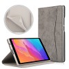Tri-Fold TPU Leather Folding Stand Case Cover for 8 Inch Huawei MatePad T8 Tablet - Grey