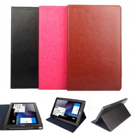 Stand Flip Folio Cover PU Leather Tablet Case Cover for Onda Obook10 SE - Rose