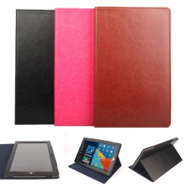 Stand Flip Folio Cover PU Leather Tablet Case Cover for Onda Obook20 Plus - Black