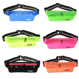 BUBM Waterproof Sport Waist Belt Bag Pack Pocket Purse Running Jogging Pouch - Blue