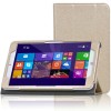 Tri-fold Folio PU Leather Case Stand Cover For Onda v820w     - Black