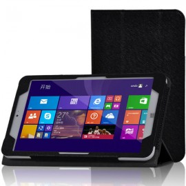 Tri-fold Folio PU Leather Case Stand Cover For Onda v820w     - Black