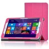 Tri-fold Folio PU Leather Case Stand Cover For Onda v820w     - Black