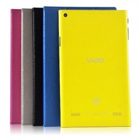 Folding Stand PU Leather Case Cover For Vido W8c Tablet - Black