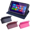 Folding Stand PU Leather Case Cover For Kingsing W8 Tablet - Black