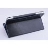 Folding Stand PU Leather Case Cover For Kingsing W8 Tablet - Black