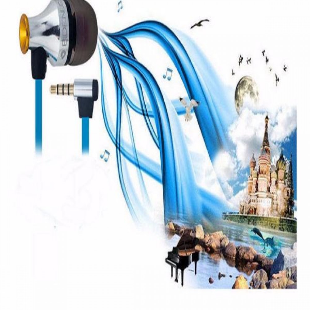 BIDENUO G680 Metal Wire Headset 3.5mm In-ear Earphone for Tablet Phone - Blue BIDENUO G680 Metal Wire Headset 3.5mm In-ear Earphone for Tablet Phone - Blue
