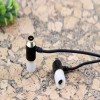 GS-C281 ABS 3.5mm In-ear Headphone with Microphone for Tablet Cell Phone - Black