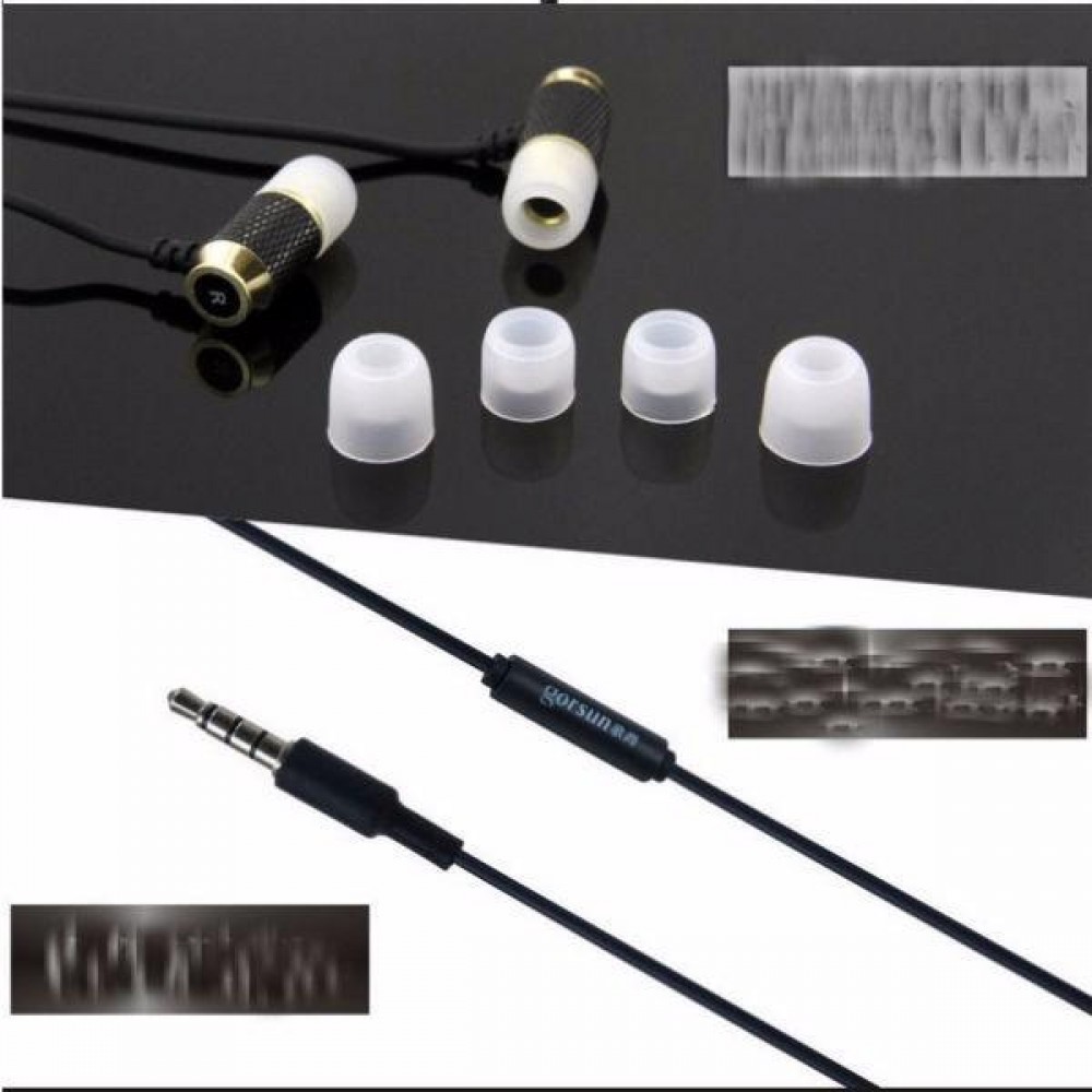 GS-C281 ABS 3.5mm In-ear Headphone with Microphone for Tablet Cell Phone - Black GS-C281 ABS 3.5mm In-ear Headphone with Microphone for Tablet Cell Phone - Black