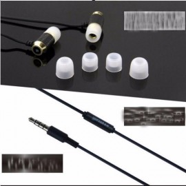 GS-C281 ABS 3.5mm In-ear Headphone with Microphone for Tablet Cell Phone - Black