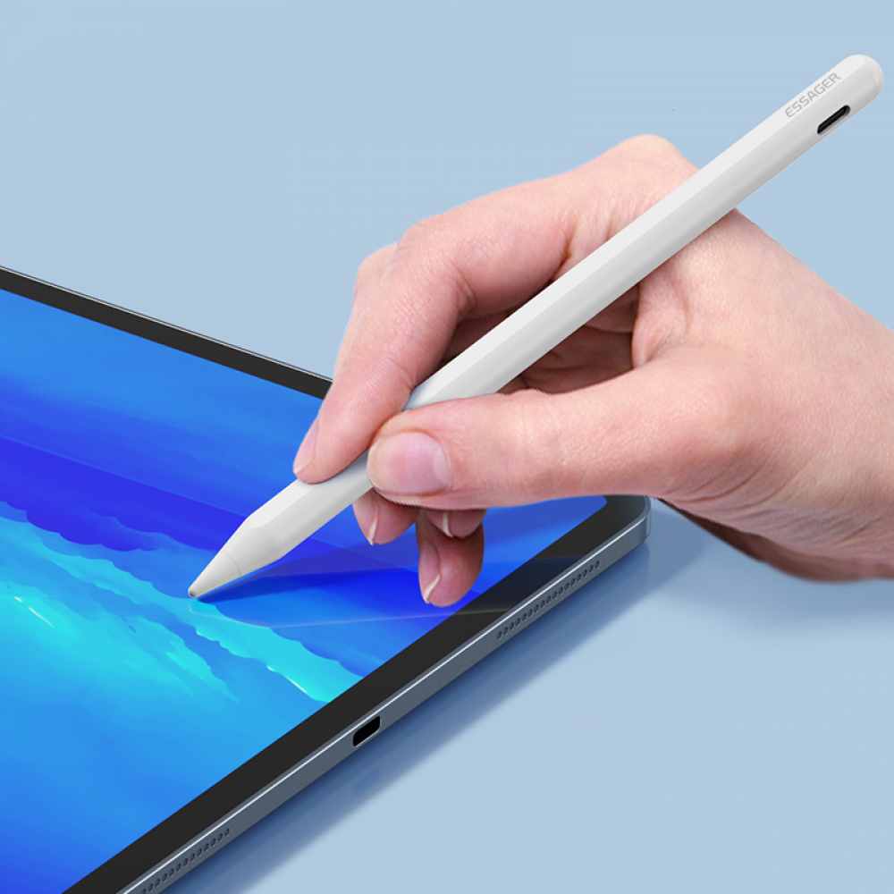 ESSAGER Magnetic bluetooth Wireless Charging Rechargeable Stylus Touch Pen for or Apple Pencil 2 1 For iPad Air Pro Mini Tablet ESSAGER Magnetic bluetooth Wireless Charging Rechargeable Stylus Touch Pen for or Apple Pencil 2 1 For iPad Air Pro Mini Tablet